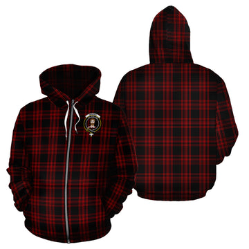 Menzies Hunting Tartan Hoodie with Family Crest
