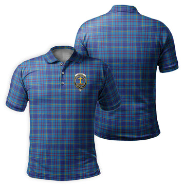 Mercer Modern Tartan Men's Polo Shirt with Family Crest