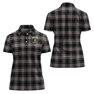 Moffat Modern Tartan Polo Shirt with Family Crest For Women