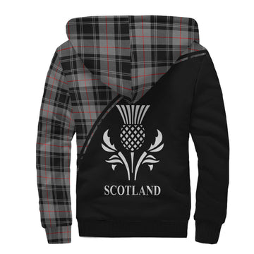 Moffat Modern Tartan Sherpa Hoodie with Family Crest Curve Style