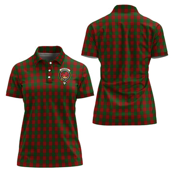 Moncrieff Tartan Polo Shirt with Family Crest For Women