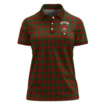 Moncrieff Tartan Polo Shirt with Family Crest For Women