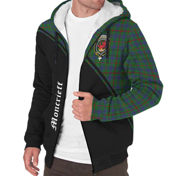 Moncrieff of Atholl Tartan Sherpa Hoodie with Family Crest Curve Style