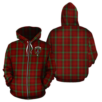 Morrison Tartan Hoodie with Family Crest