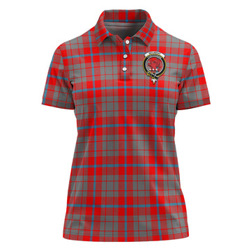 Moubray Tartan Polo Shirt with Family Crest For Women