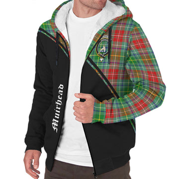 Muirhead Tartan Sherpa Hoodie with Family Crest Curve Style