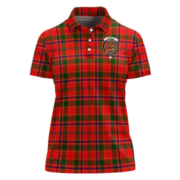 Munro Modern Tartan Polo Shirt with Family Crest For Women