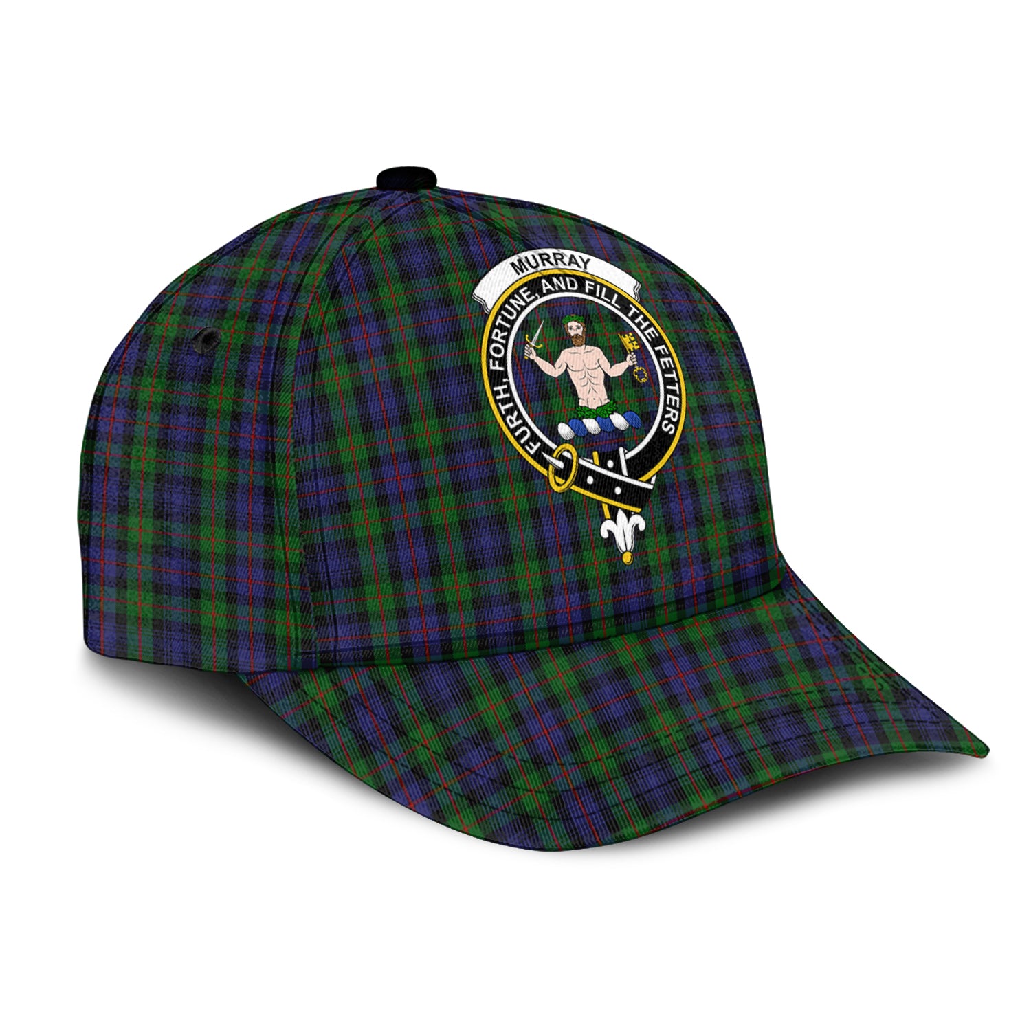 murray-of-atholl-tartan-classic-cap-with-family-crest