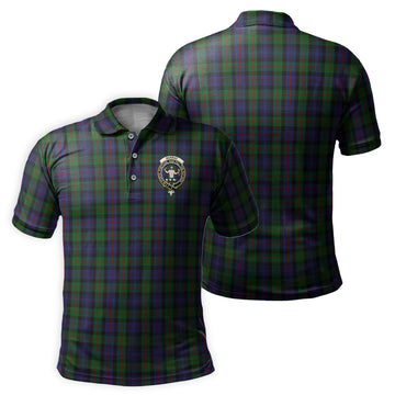 Murray of Atholl Tartan Men's Polo Shirt with Family Crest