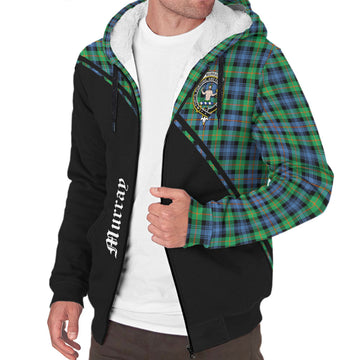 Murray of Atholl Ancient Tartan Sherpa Hoodie with Family Crest Curve Style