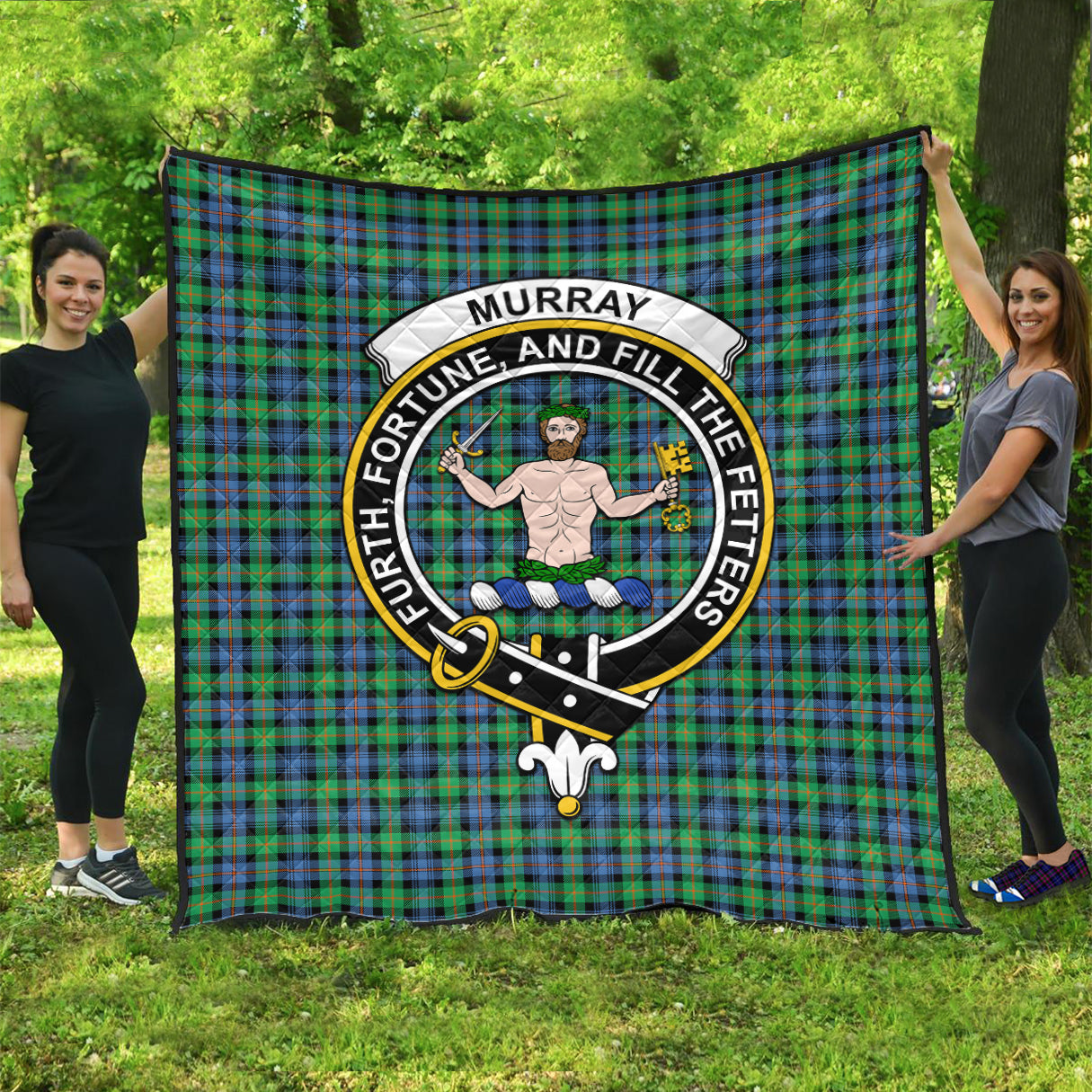 murray-of-atholl-ancient-tartan-quilt-with-family-crest
