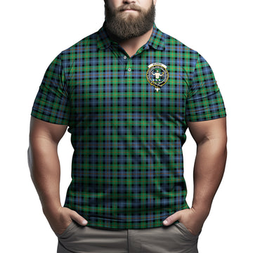 Murray of Atholl Ancient Tartan Men's Polo Shirt with Family Crest