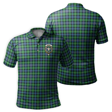Murray of Atholl Ancient Tartan Men's Polo Shirt with Family Crest