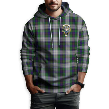 Murray of Atholl Dress Tartan Hoodie with Family Crest