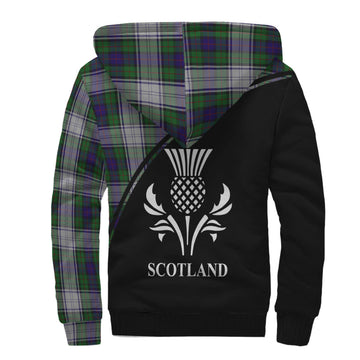 Murray of Atholl Dress Tartan Sherpa Hoodie with Family Crest Curve Style