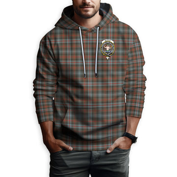 Murray of Atholl Weathered Tartan Hoodie with Family Crest