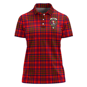 Murray of Tulloch Modern Tartan Polo Shirt with Family Crest For Women