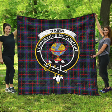 Nairn Tartan Quilt with Family Crest