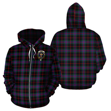 Nairn Tartan Hoodie with Family Crest