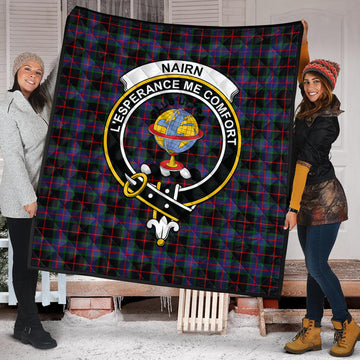 Nairn Tartan Quilt with Family Crest