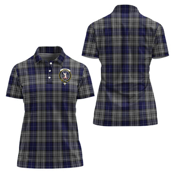 Napier Tartan Polo Shirt with Family Crest For Women