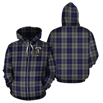 Napier Tartan Hoodie with Family Crest