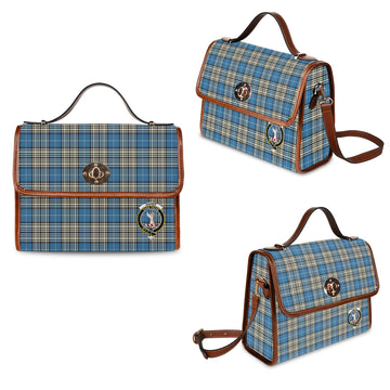 Napier Ancient Tartan Waterproof Canvas Bag with Family Crest