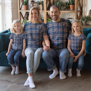 Napier Modern Tartan T-Shirt with Family Crest