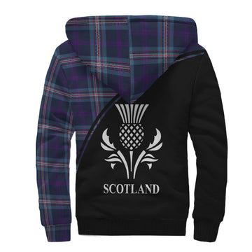 Nevoy Tartan Sherpa Hoodie with Family Crest Curve Style
