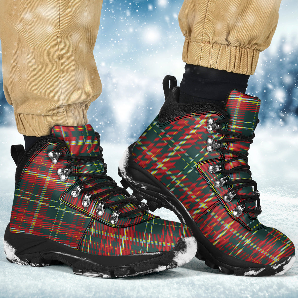 New Brunswick Province Canada Tartan Alpine Boots - Tartanvibesclothing