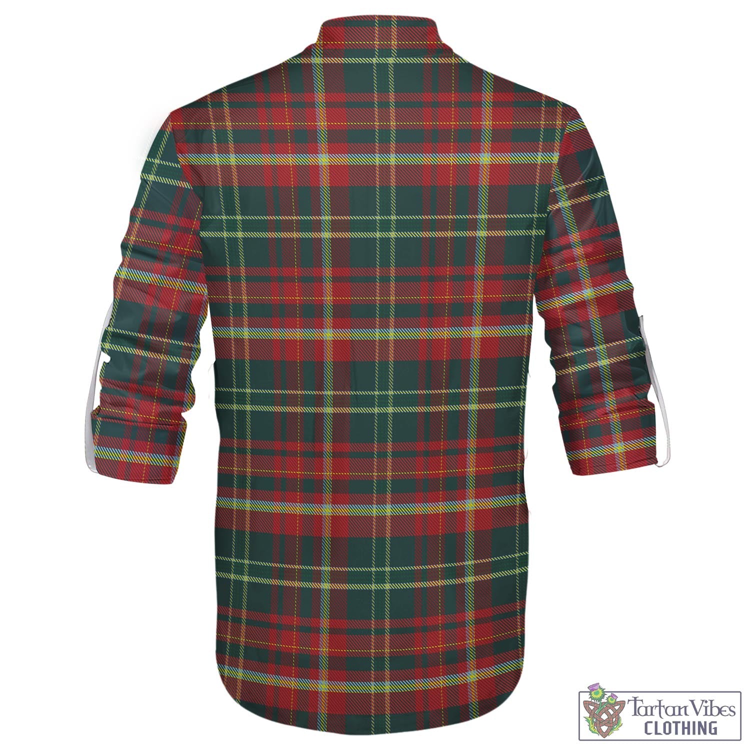 Tartan Vibes Clothing New Brunswick Province Canada Tartan Men's Scottish Traditional Jacobite Ghillie Kilt Shirt