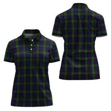 Nicolson Green Hunting Tartan Polo Shirt For Women