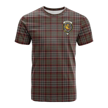 Nicolson Hunting Weathered Tartan T-Shirt with Family Crest