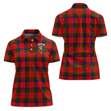 Nicolson Modern Tartan Polo Shirt with Family Crest For Women