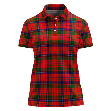 Nicolson Modern Tartan Polo Shirt For Women