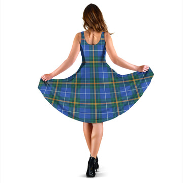 Nova Scotia Province Canada Tartan Sleeveless Midi Womens Dress