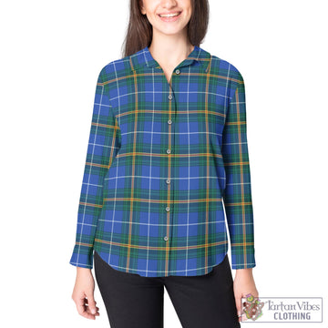 Nova Scotia Province Canada Tartan Womens Casual Shirt