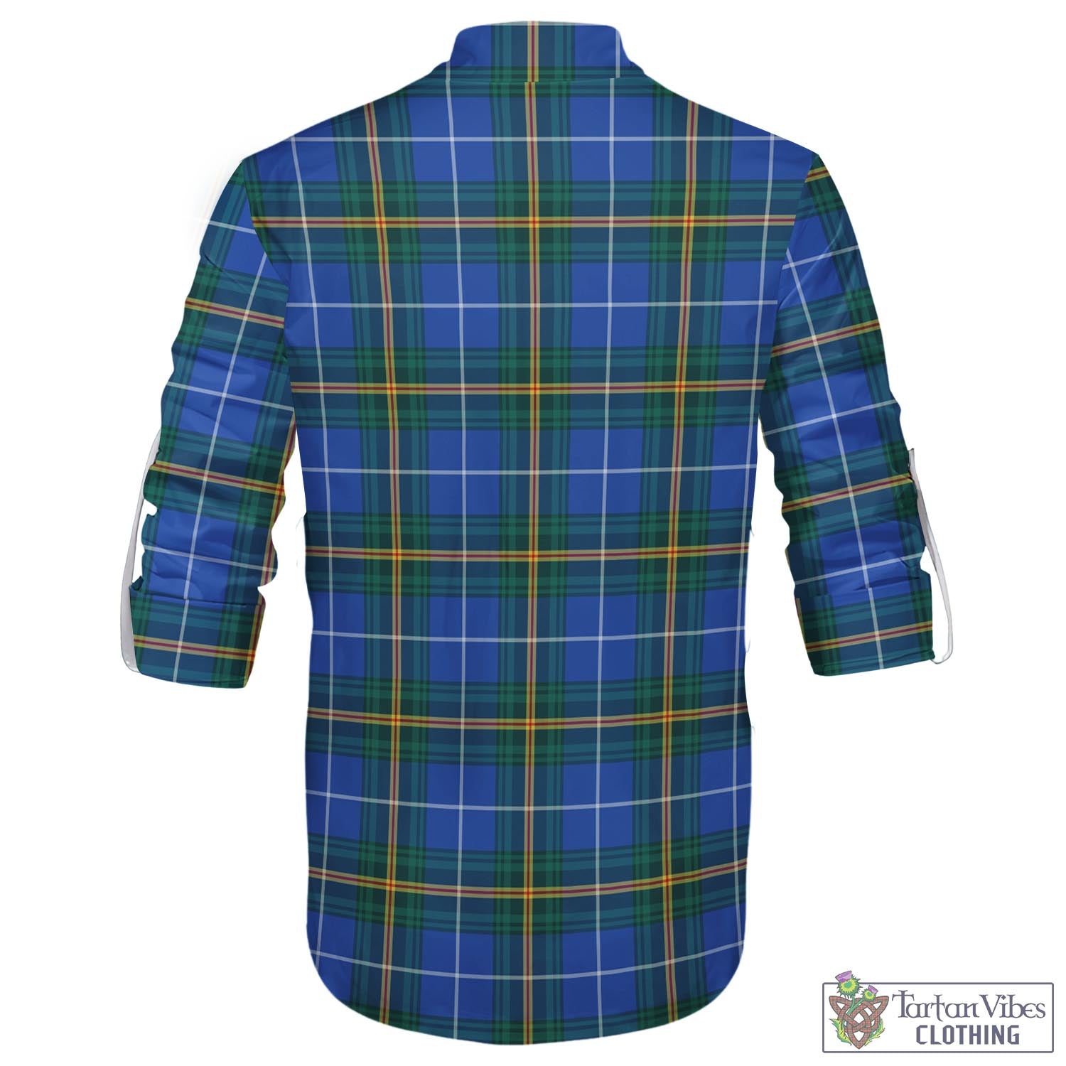 Tartan Vibes Clothing Nova Scotia Province Canada Tartan Men's Scottish Traditional Jacobite Ghillie Kilt Shirt