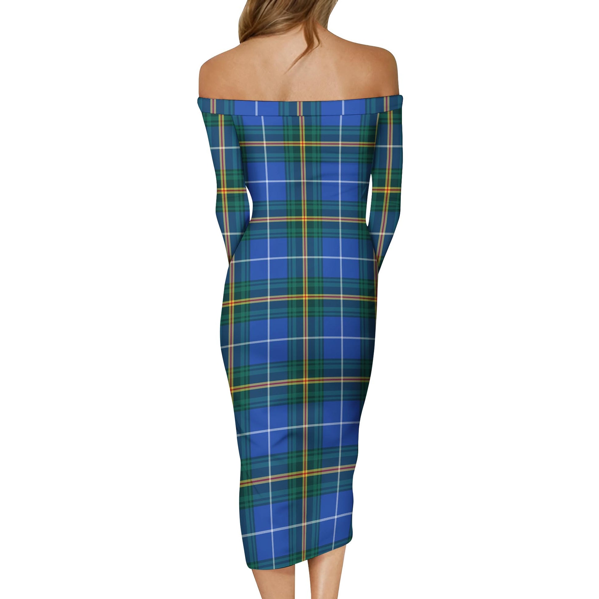 Nova Scotia Province Canada Tartan Off Shoulder Lady Dress - Tartanvibesclothing