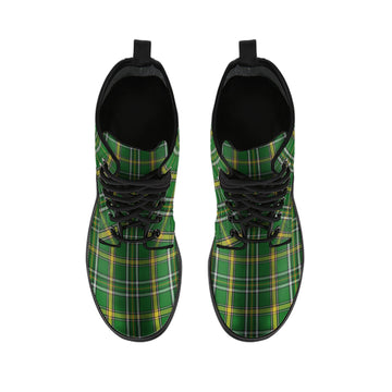 Offaly County Ireland Tartan Leather Boots