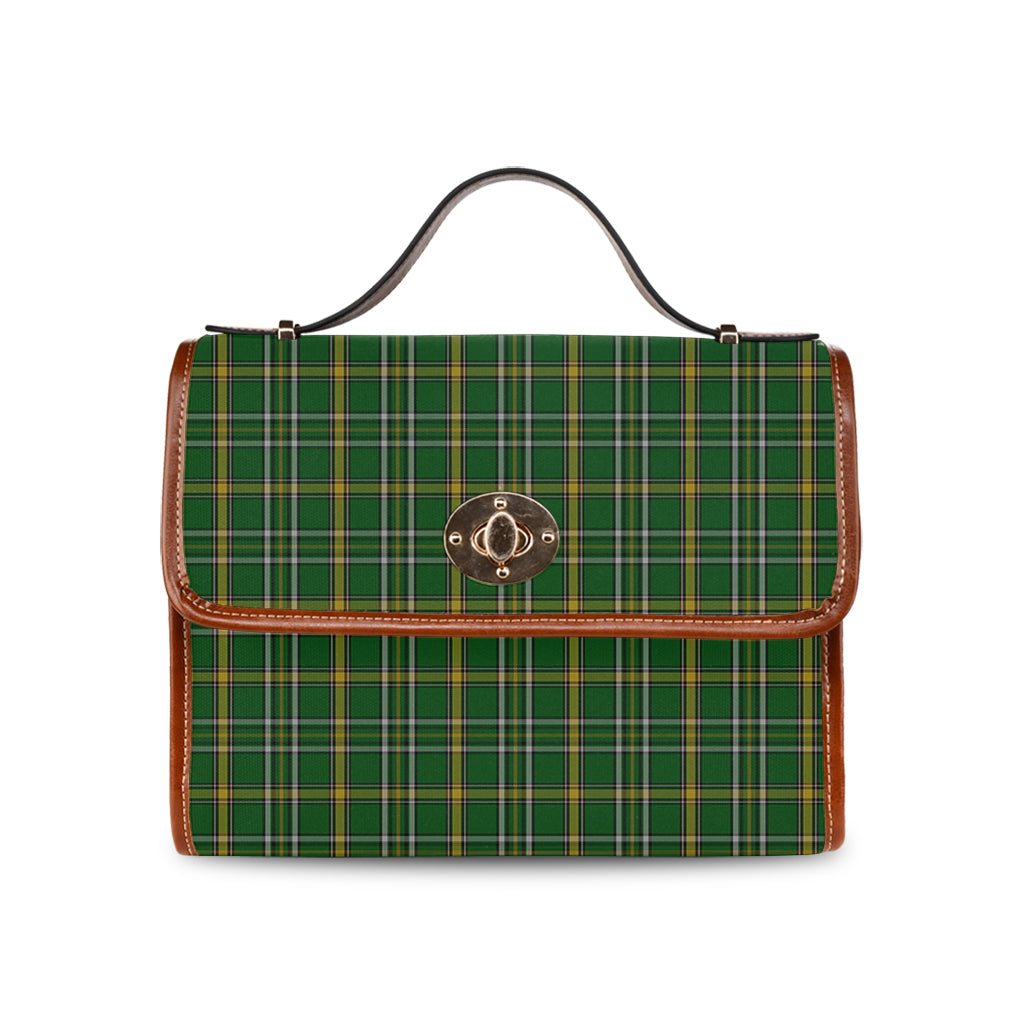 offaly-tartan-leather-strap-waterproof-canvas-bag
