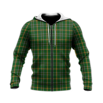 Offaly County Ireland Tartan Knitted Hoodie