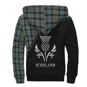 Ogilvie (Ogilvy) Hunting Tartan Sherpa Hoodie with Family Crest Curve Style