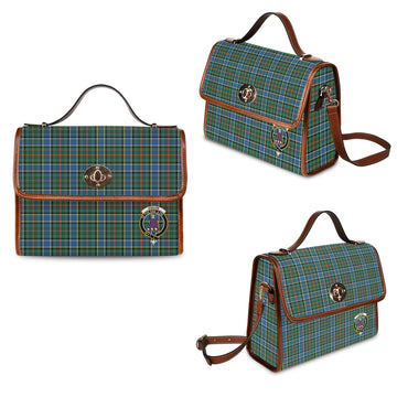 Ogilvie (Ogilvy) Hunting Ancient Tartan Waterproof Canvas Bag with Family Crest