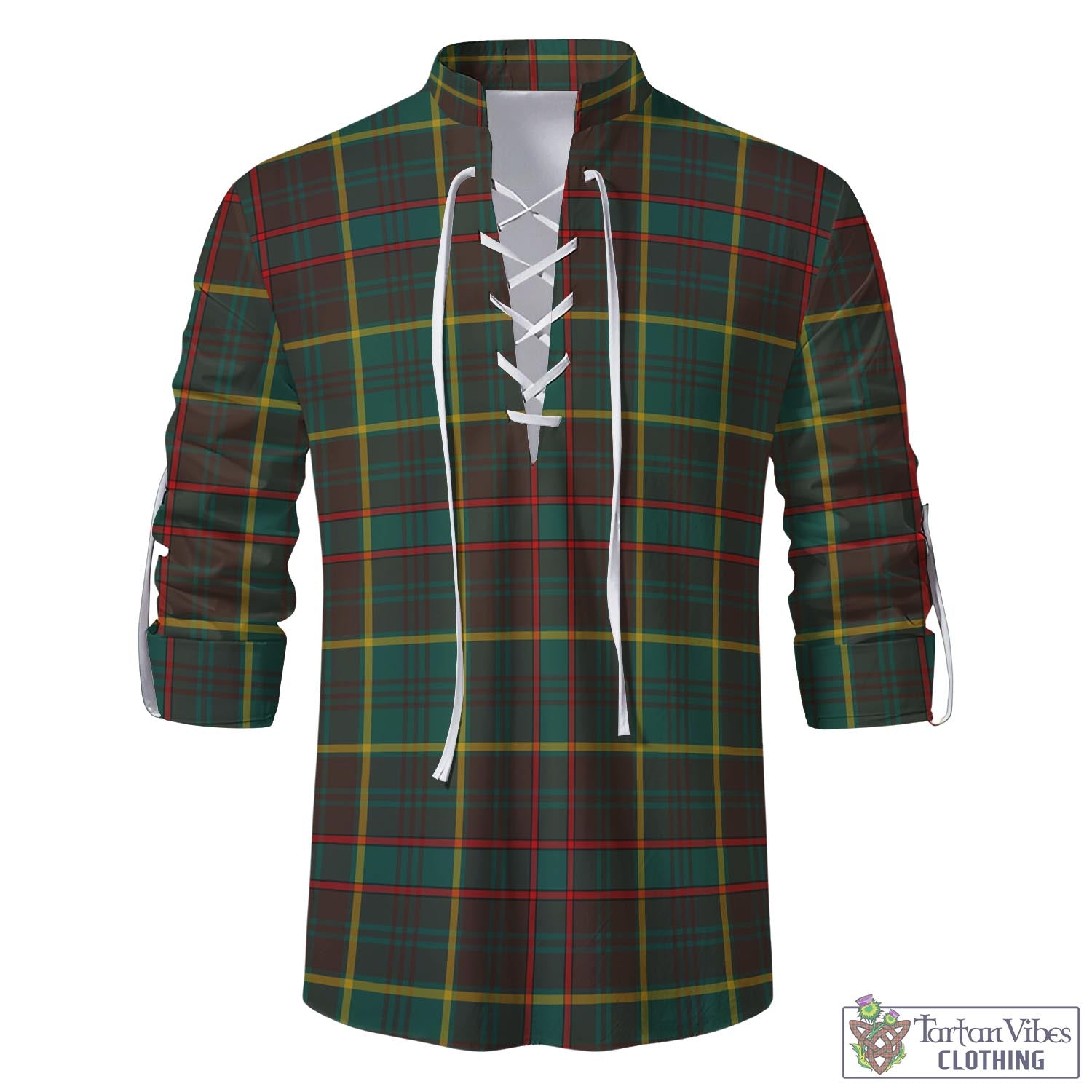 Tartan Vibes Clothing Ontario Province Canada Tartan Men's Scottish Traditional Jacobite Ghillie Kilt Shirt