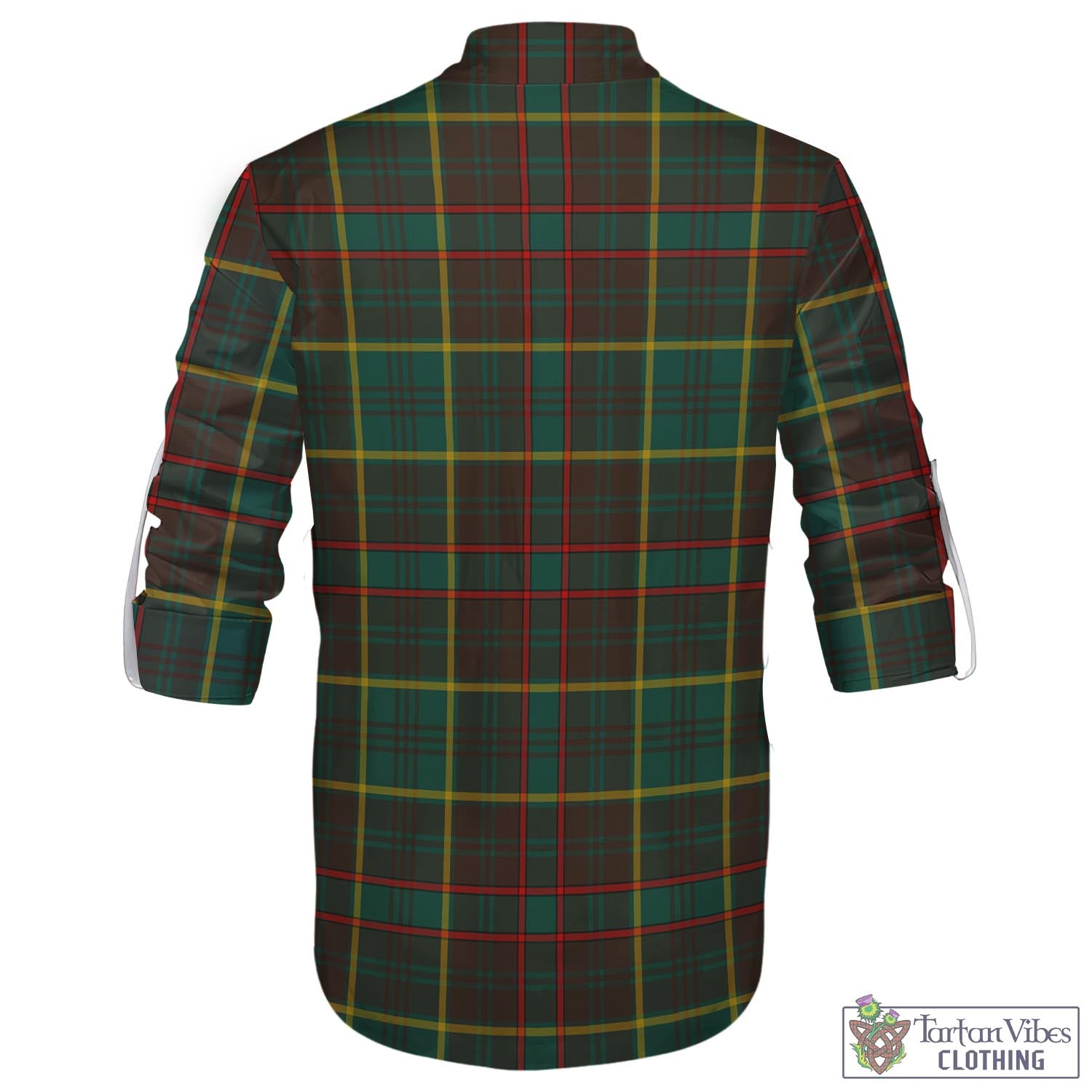 Tartan Vibes Clothing Ontario Province Canada Tartan Men's Scottish Traditional Jacobite Ghillie Kilt Shirt