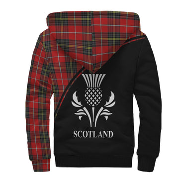 Orr Tartan Sherpa Hoodie with Family Crest Curve Style