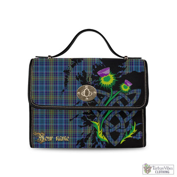 O'Sullivan Tartan Waterproof Canvas Bag with Scotland Map and Thistle Celtic Accents