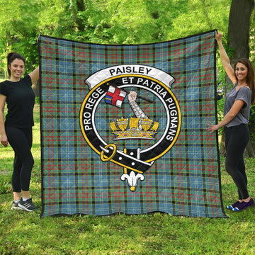 Paisley Tartan Quilt with Family Crest