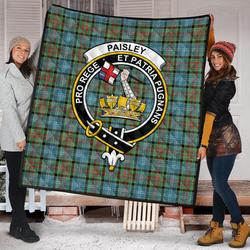 Paisley Tartan Quilt with Family Crest